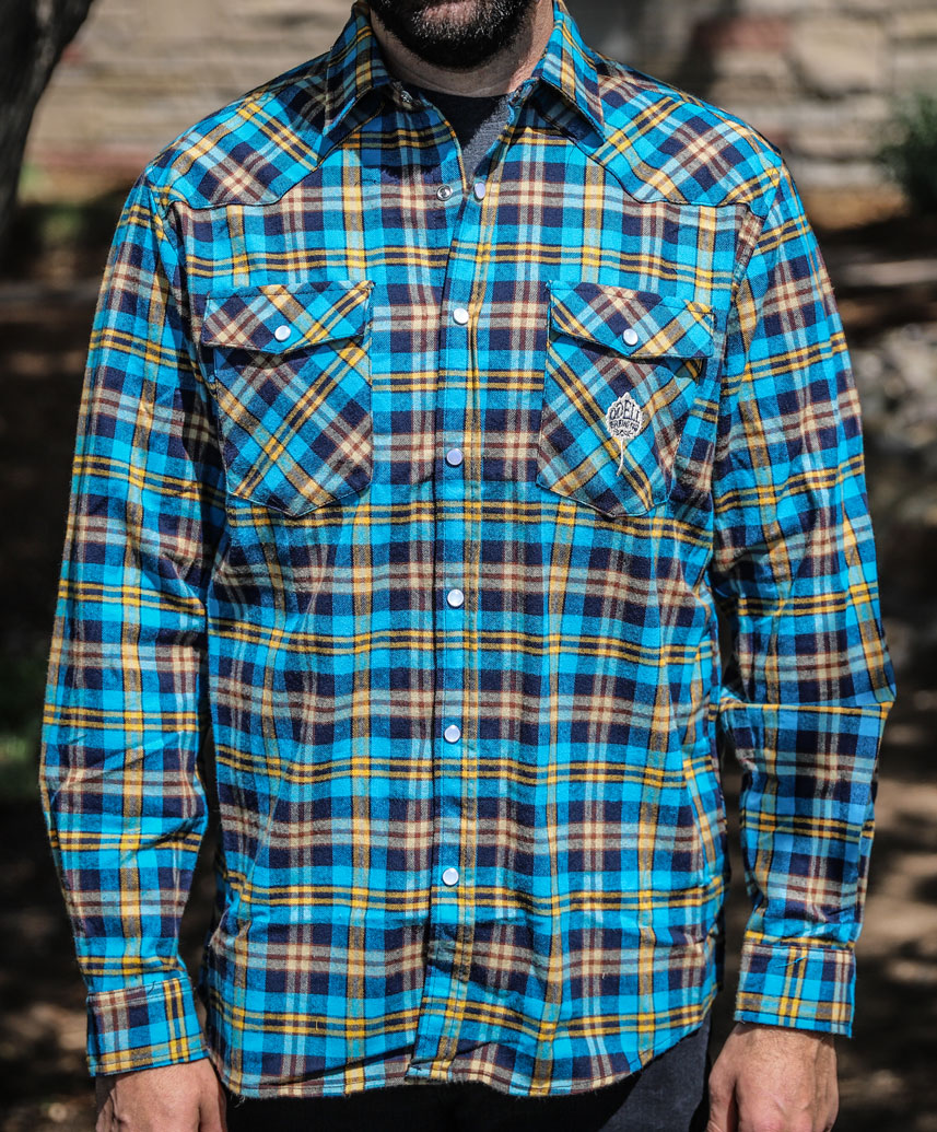 light blue flannel men's